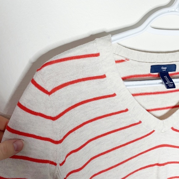 Gap Factory striped V neck sweater size S - Picture 5 of 9